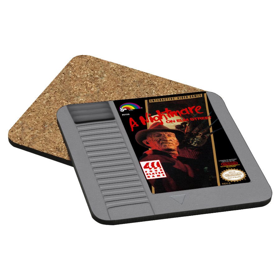 A Nightmare on Elm Street NES Drink Coaster