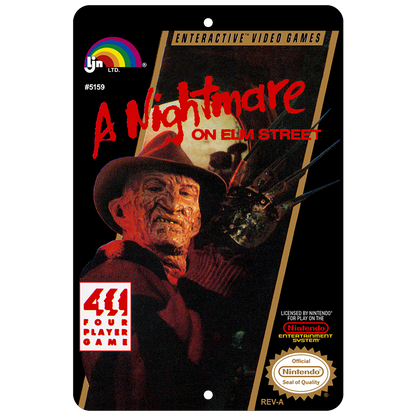 A Nightmare on Elm Street NES Aluminum Sign