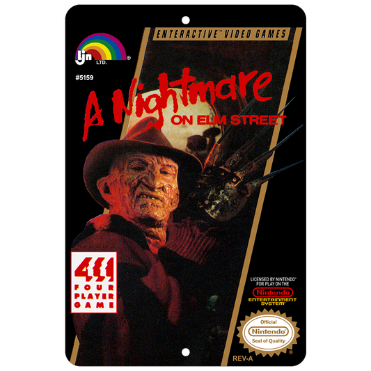 A Nightmare on Elm Street NES Aluminum Sign