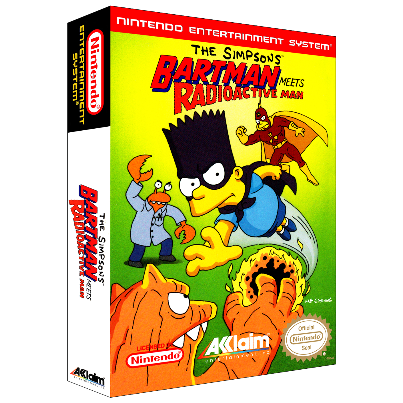 Bartman Meets Radioactive Man Supersized NES Wall Art