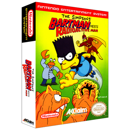 Bartman Meets Radioactive Man Supersized NES Wall Art