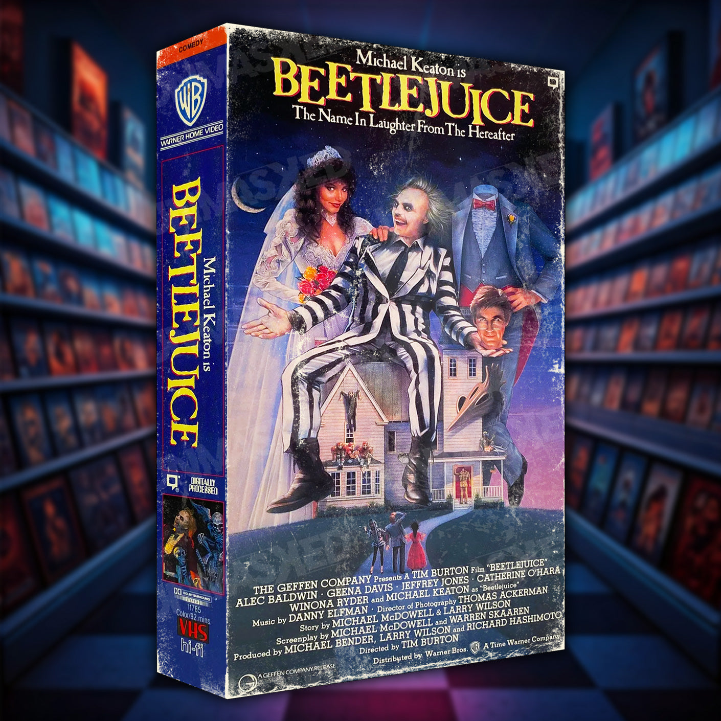 Beetlejuice Supersized VHS Wall Art