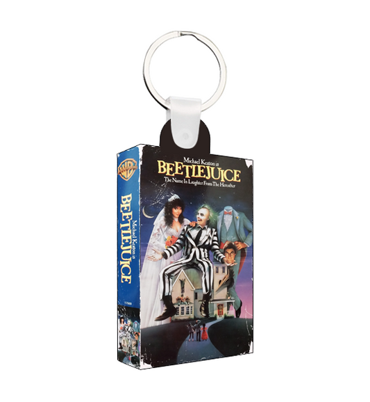 Beetlejuice Mini VHS Keychain