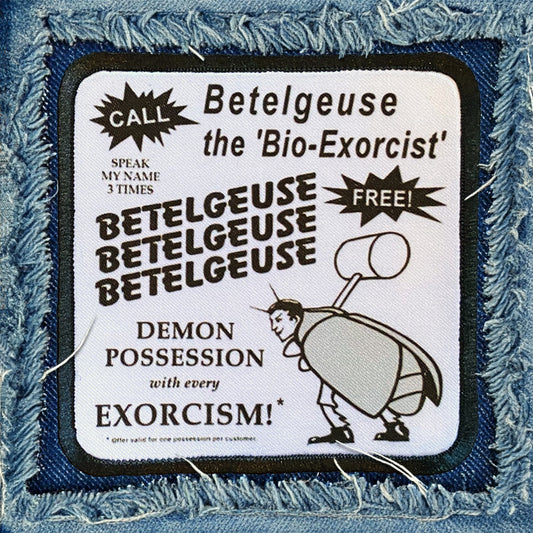 Beetlejuice Business Card  Iron-On Patch