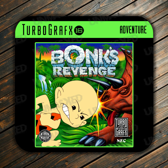 Bonk's Revenge TurboGrafx-16 Drink Coaster