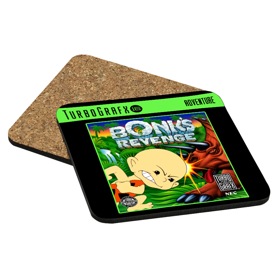 Bonk's Revenge TurboGrafx-16 Drink Coaster