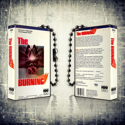 The Burning Mini VHS Keychain