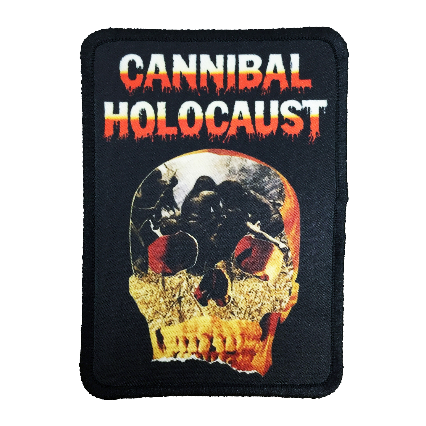 Cannibal Holocaust Iron-On Patch - UNMASKED Horror & Punk Patches and Decor