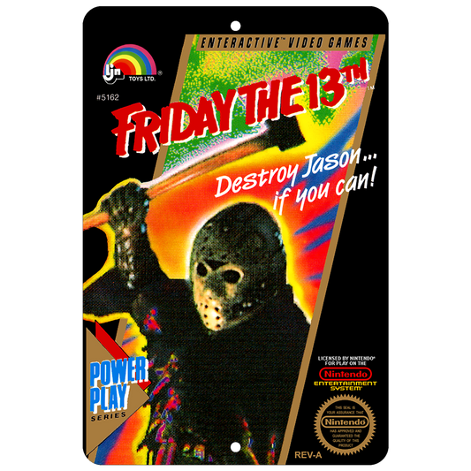 Friday the 13th NES Aluminum Sign