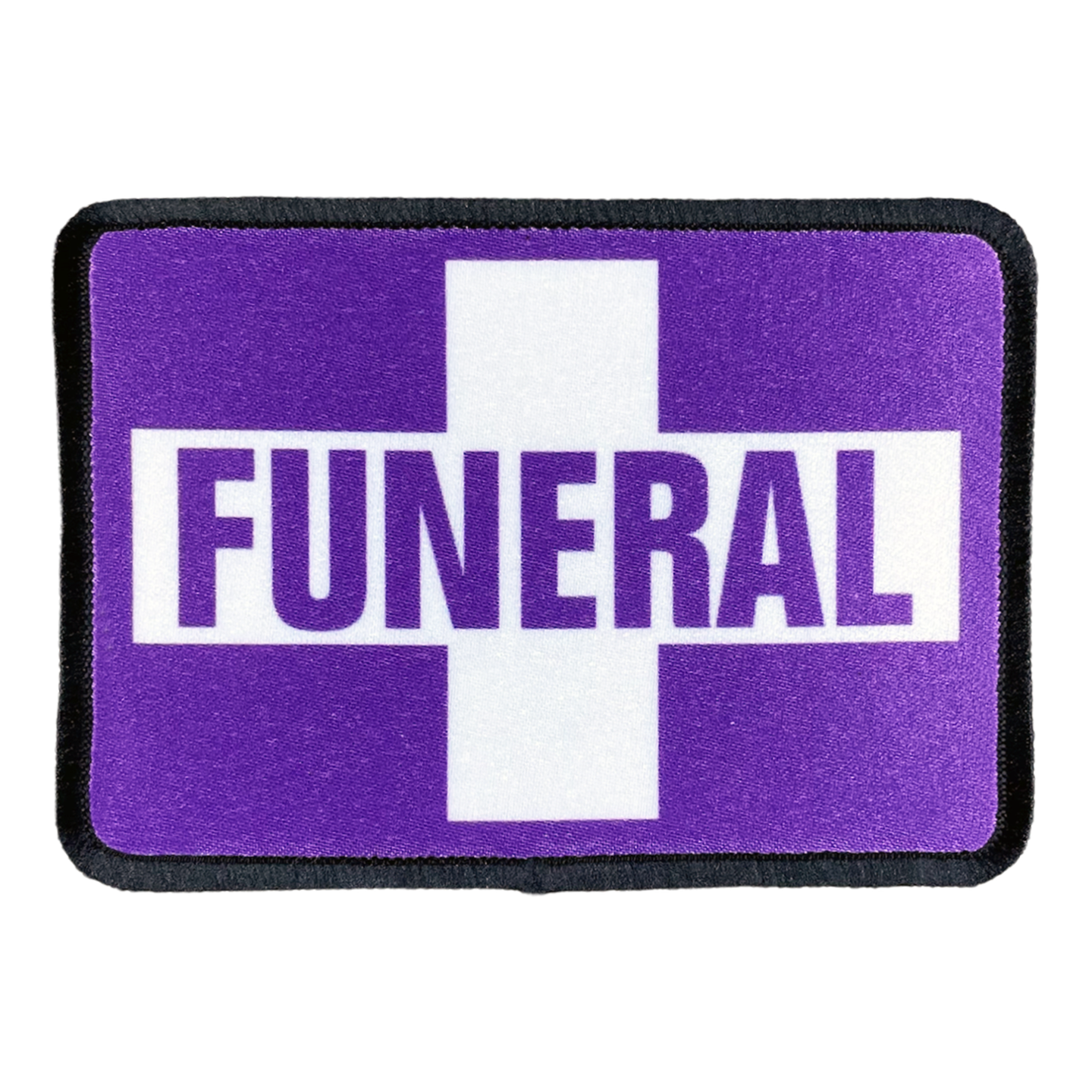 Funeral Procession Purple Flag Iron-On Patch