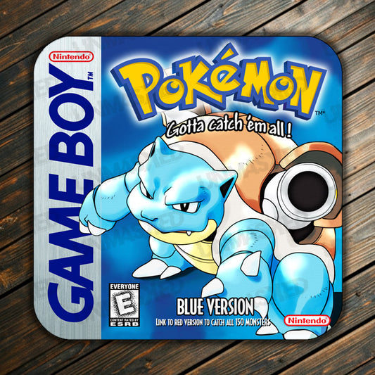 Pokemon Blue Game Boy Drink Coaster