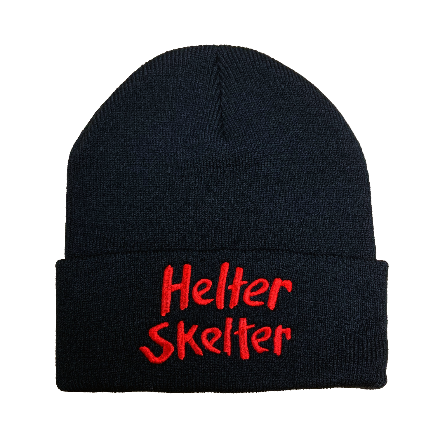 Helter Skelter Embroidered Beanie - UNMASKED Horror & Punk Patches and Decor