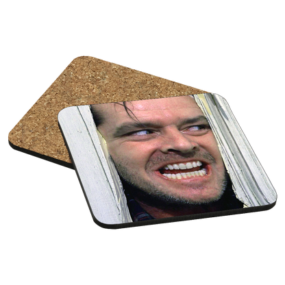 The Shining Here's Johnny Drink Coaster