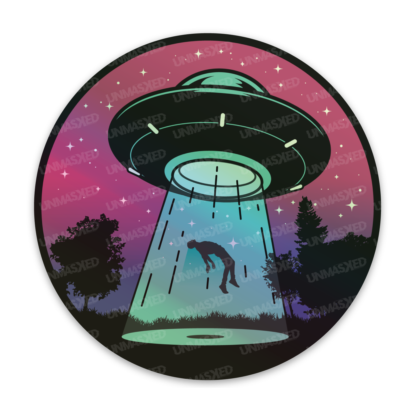 Holograhic Abduction Sticker