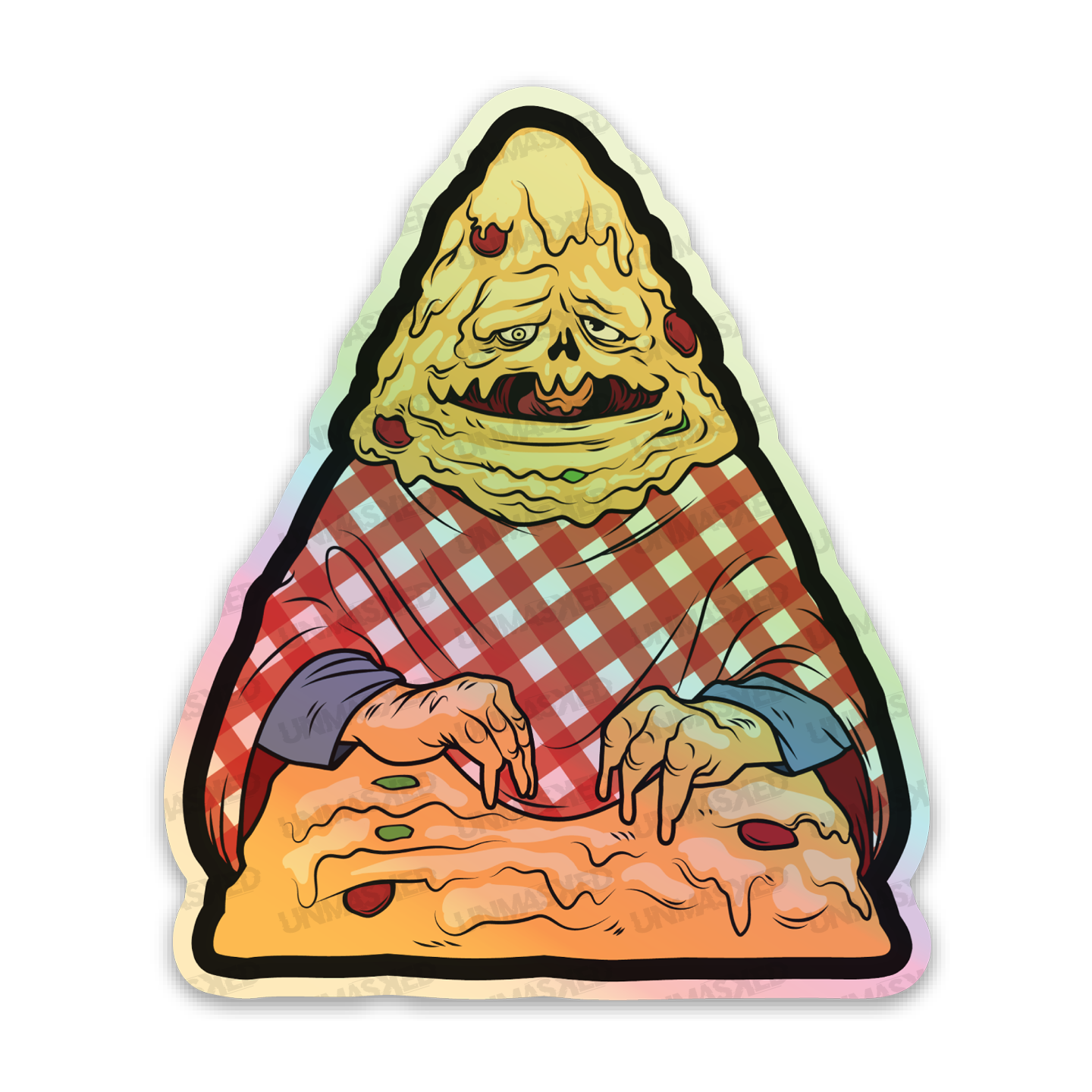 Holographic Pizza the Hutt Sticker