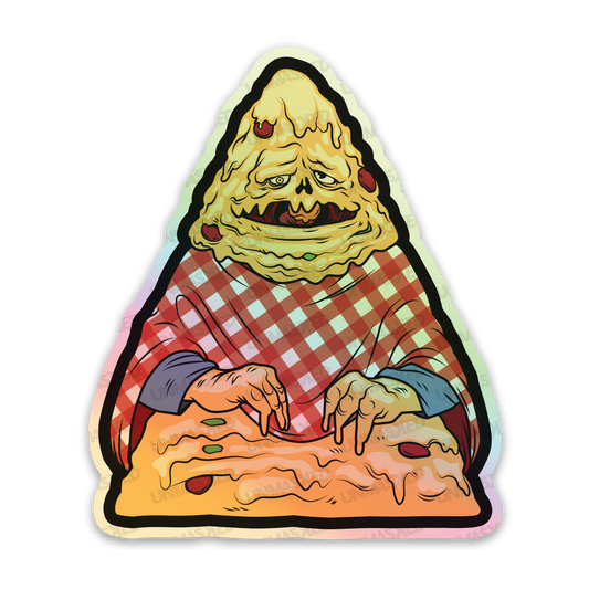 Holographic Pizza the Hutt Sticker