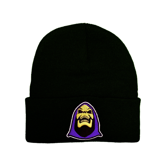 Skeletor Embroidered Beanie - UNMASKED Horror & Punk Patches and Decor