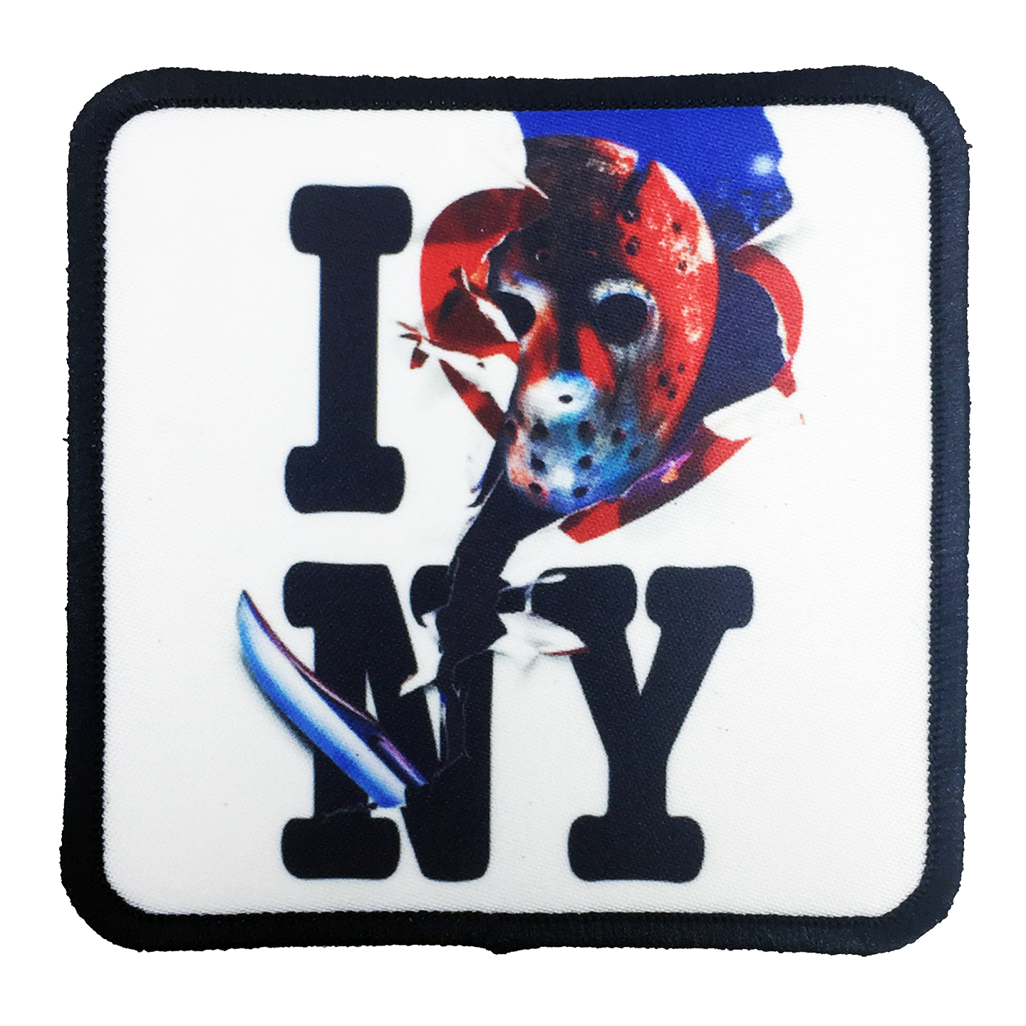 Friday the 13th Jason Takes Manhattan Iron-On Patch - UNMASKED Horror & Punk Patches and Decor