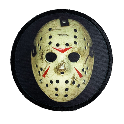 Friday the 13th Part 3 Jason Hockey Mask Iron-On Patch - UNMASKED Horror & Punk Patches and Decor