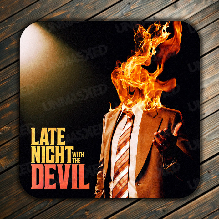 Late Night with the Devil Drink Coaster