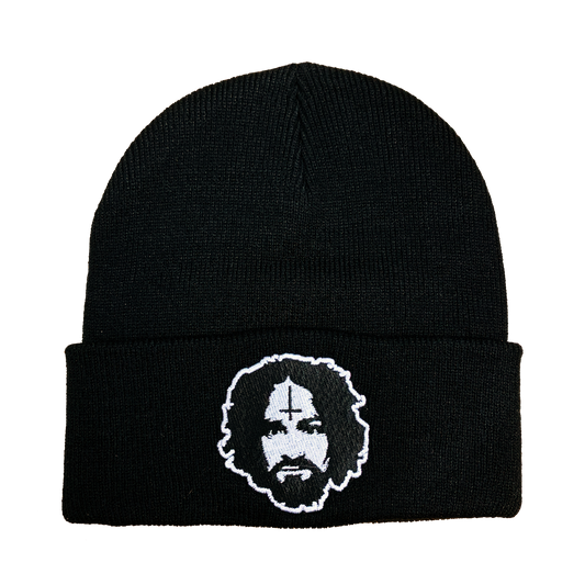 Charles Manson Embroidered Beanie - UNMASKED Horror & Punk Patches and Decor