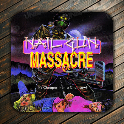 Nail Gun Massacre Drink Coaster