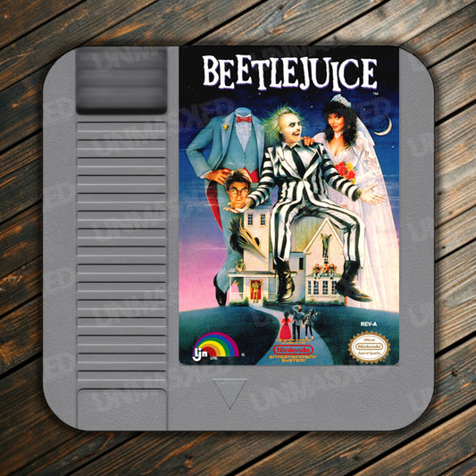 Beetlejuice NES Drink Coaster