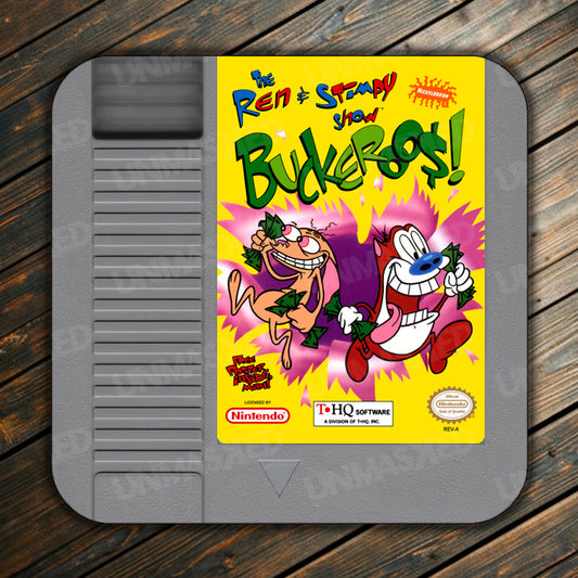 The Ren & Stimpy Show: Buckeroo$! NES Drink Coaster