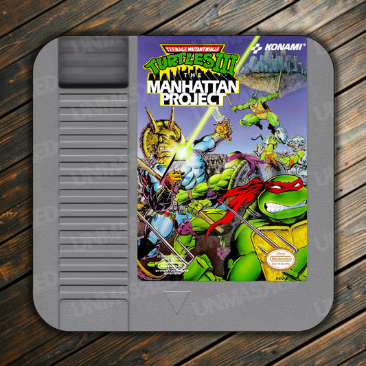 TMNT III Manhattan Project NES Drink Coaster