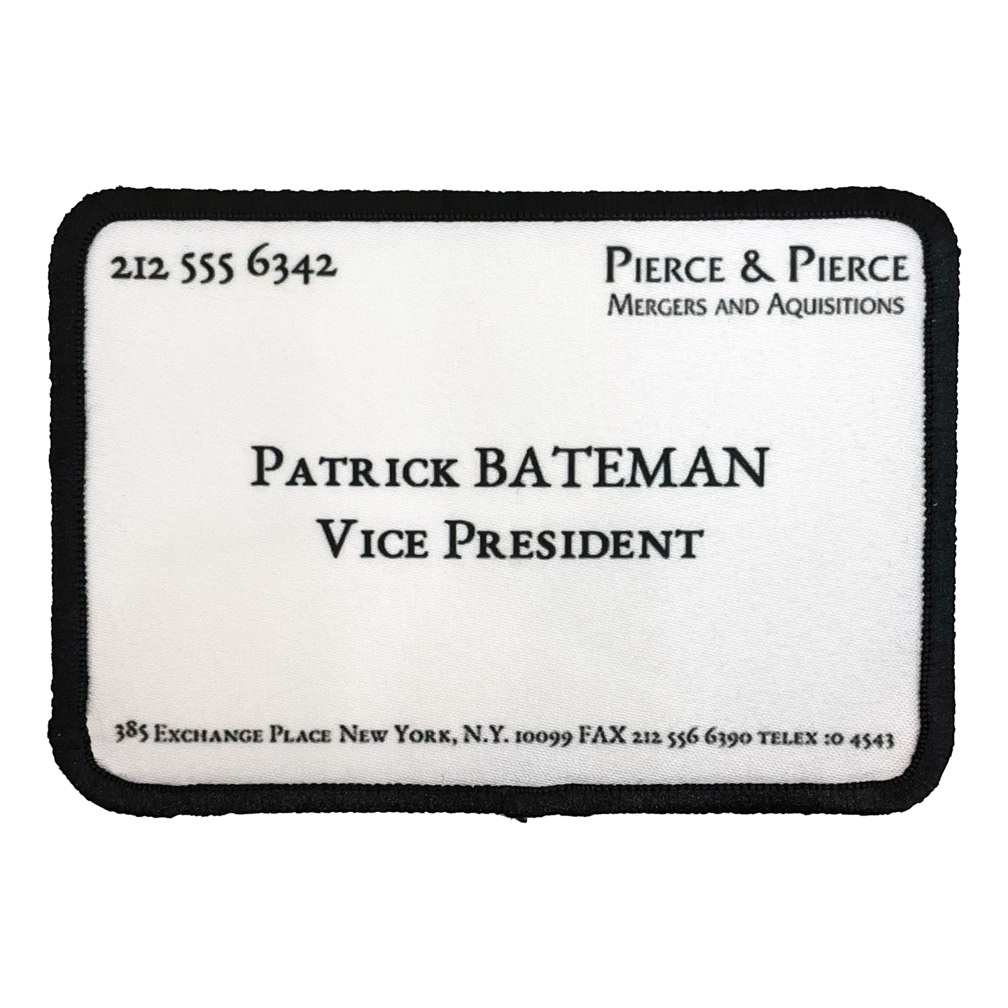 American Psycho Business Card Iron-On Patch