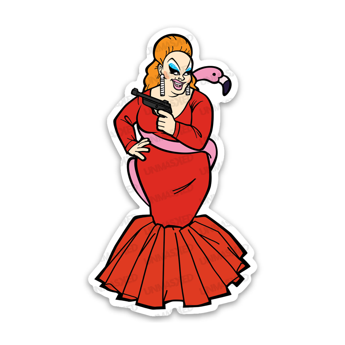 Pink Flamingos Divine Sticker