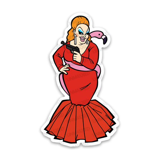 Pink Flamingos Divine Sticker