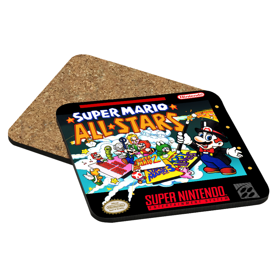 Super Mario All-Stars SNES Drink Coaster