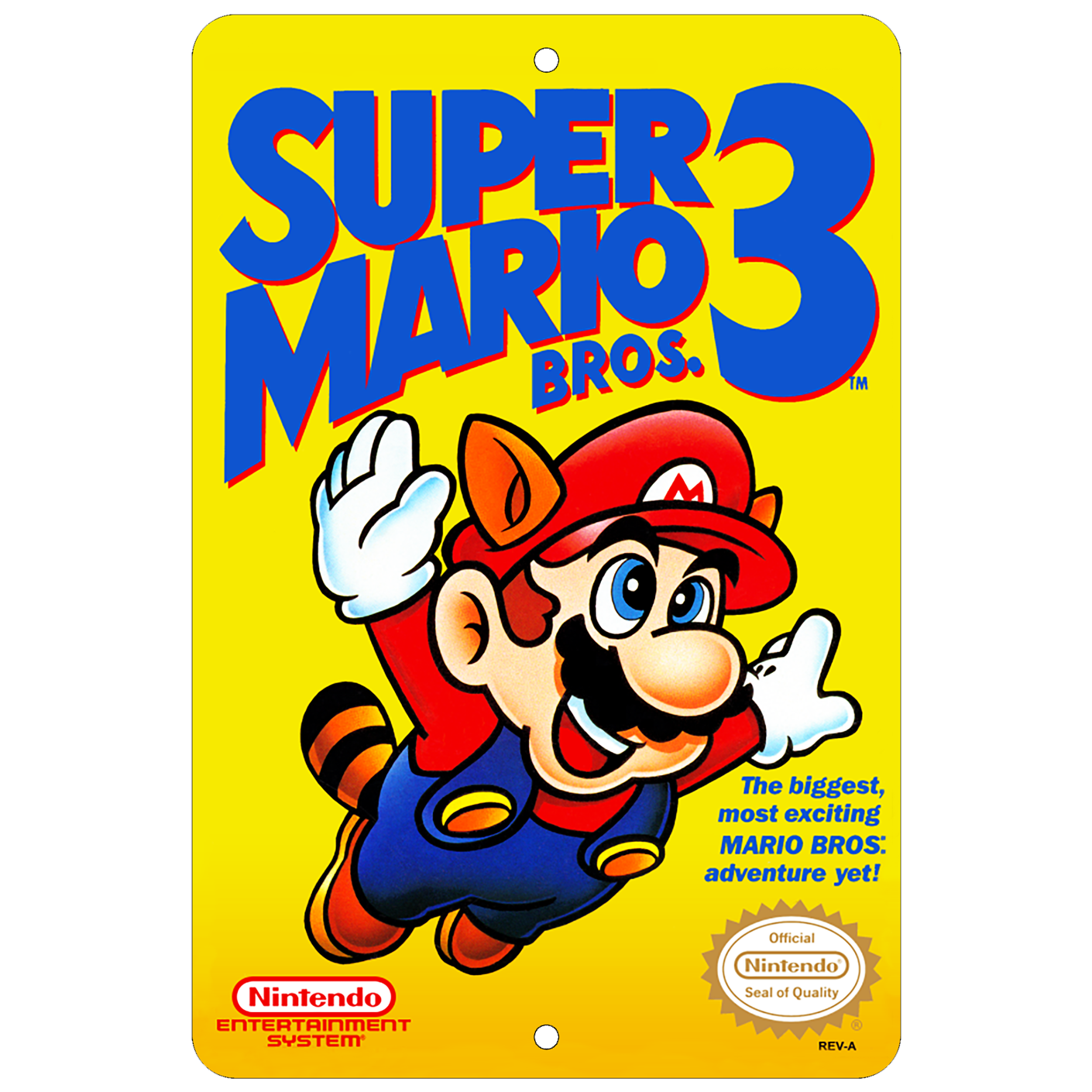 Super Mario Bros 3 NES Aluminum Sign