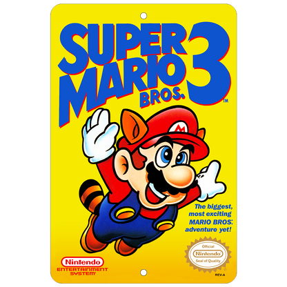 Super Mario Bros 3 NES Aluminum Sign