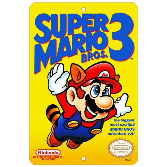 Super Mario Bros 3 NES Aluminum Sign