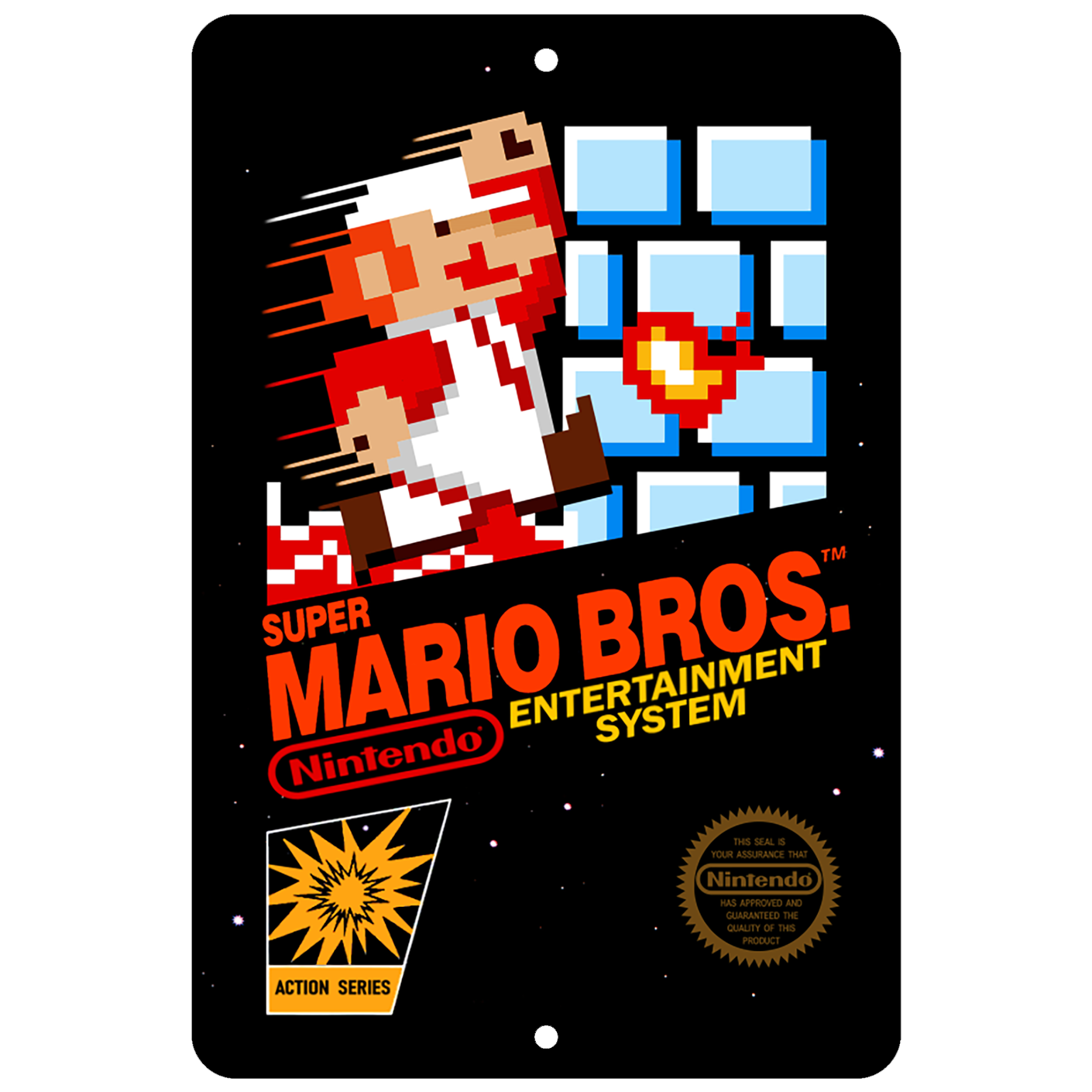 Super Mario Bros NES Aluminum Sign