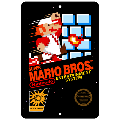 Super Mario Bros NES Aluminum Sign