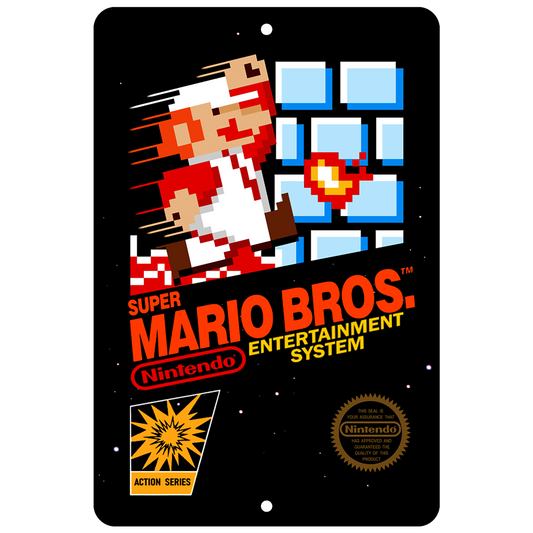 Super Mario Bros NES Aluminum Sign