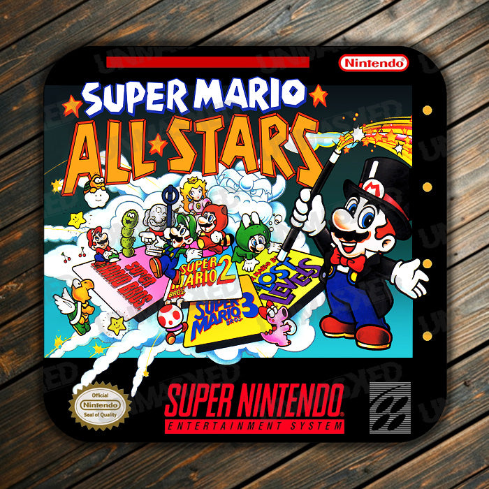 Super Mario All-Stars SNES Drink Coaster