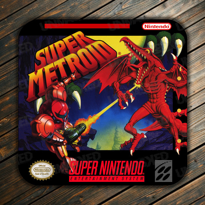 Super Metroid SNES Drink Coaster