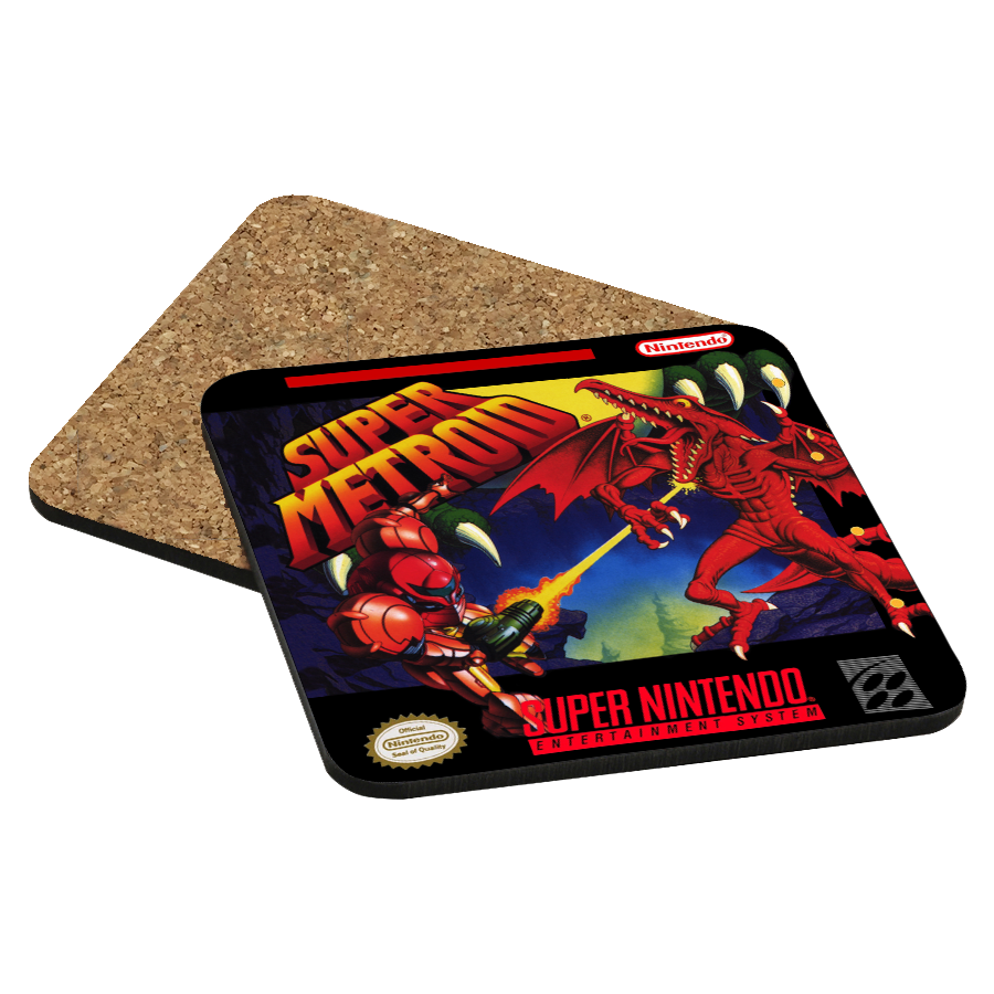 Super Metroid SNES Drink Coaster