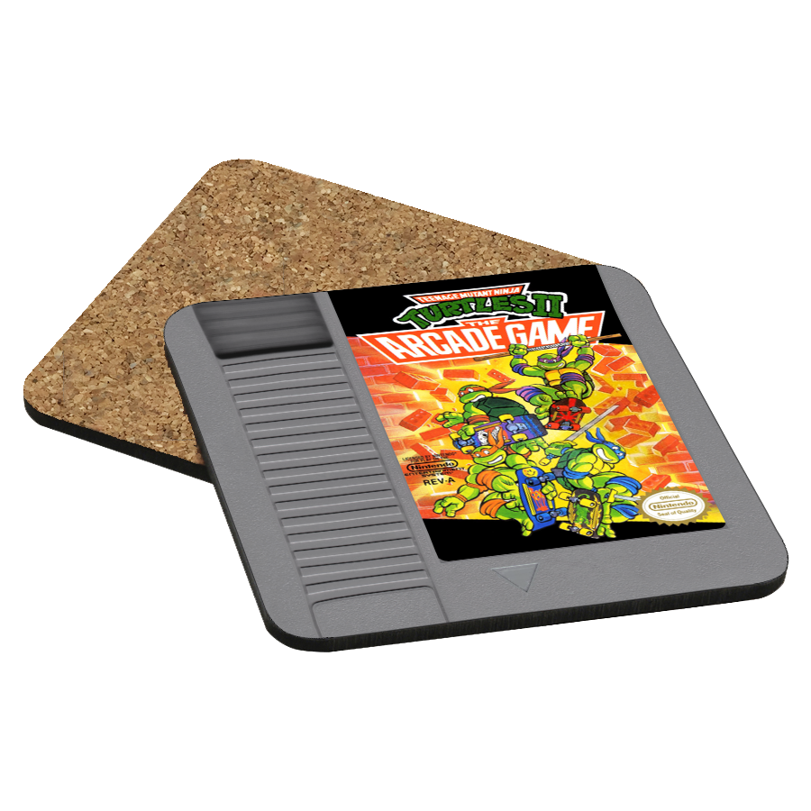 TMNT II Arcade Game NES Drink Coaster