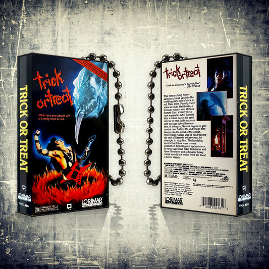 Trick or Treat Mini VHS Keychain