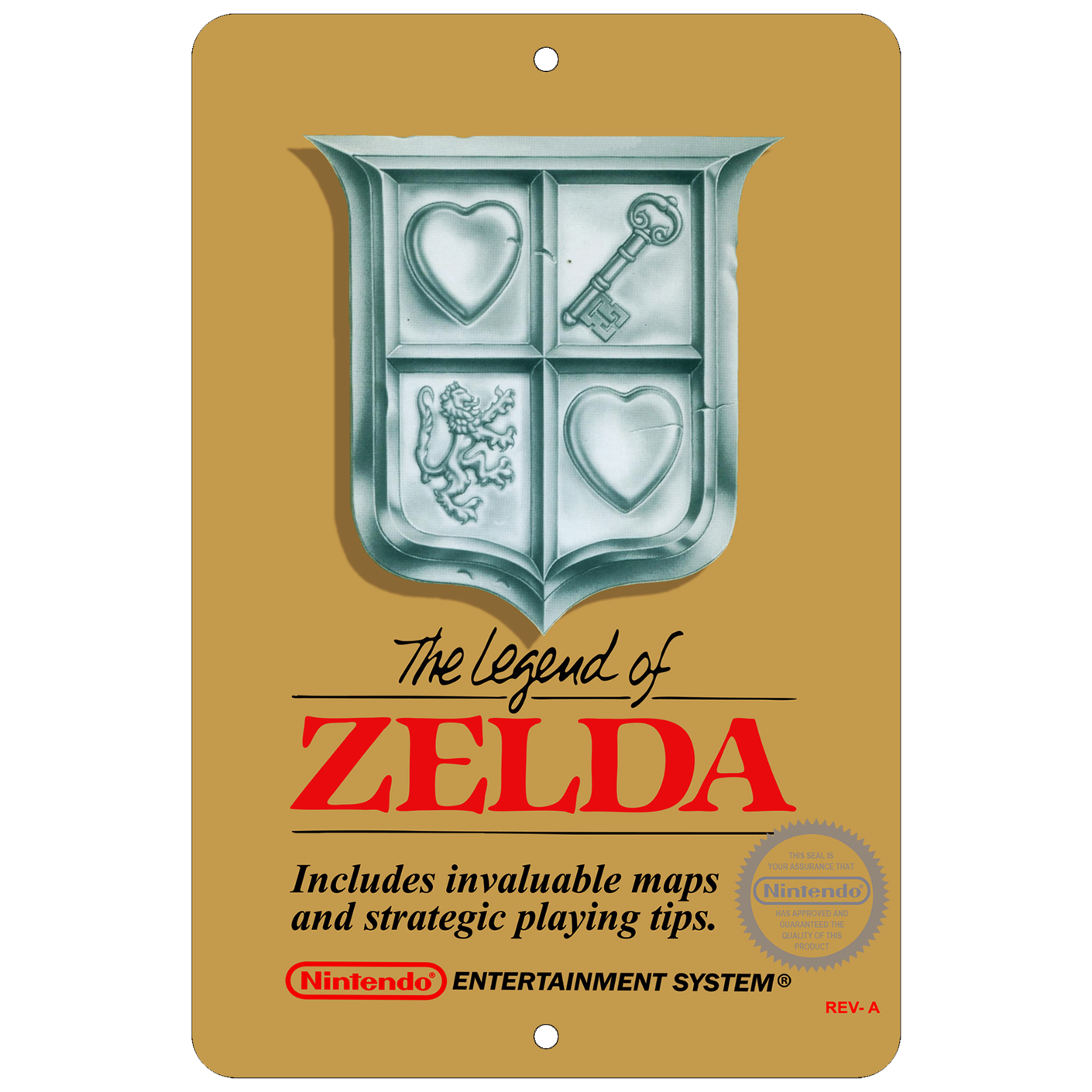 The Legend of Zelda NES Aluminum Sign