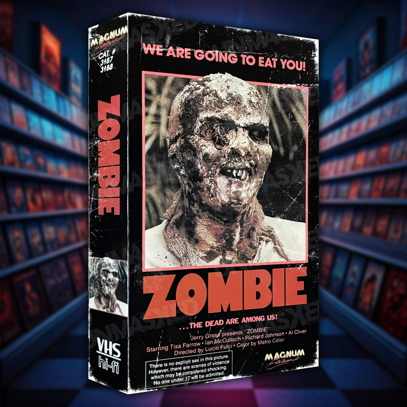 Zombie Supersized VHS Wall Art